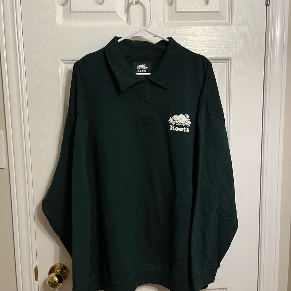 NWOT Roots Forest Green Polo